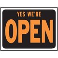Hy-Ko Yes- We're Open Sign 8.5" x 12.5", 10PK A10638